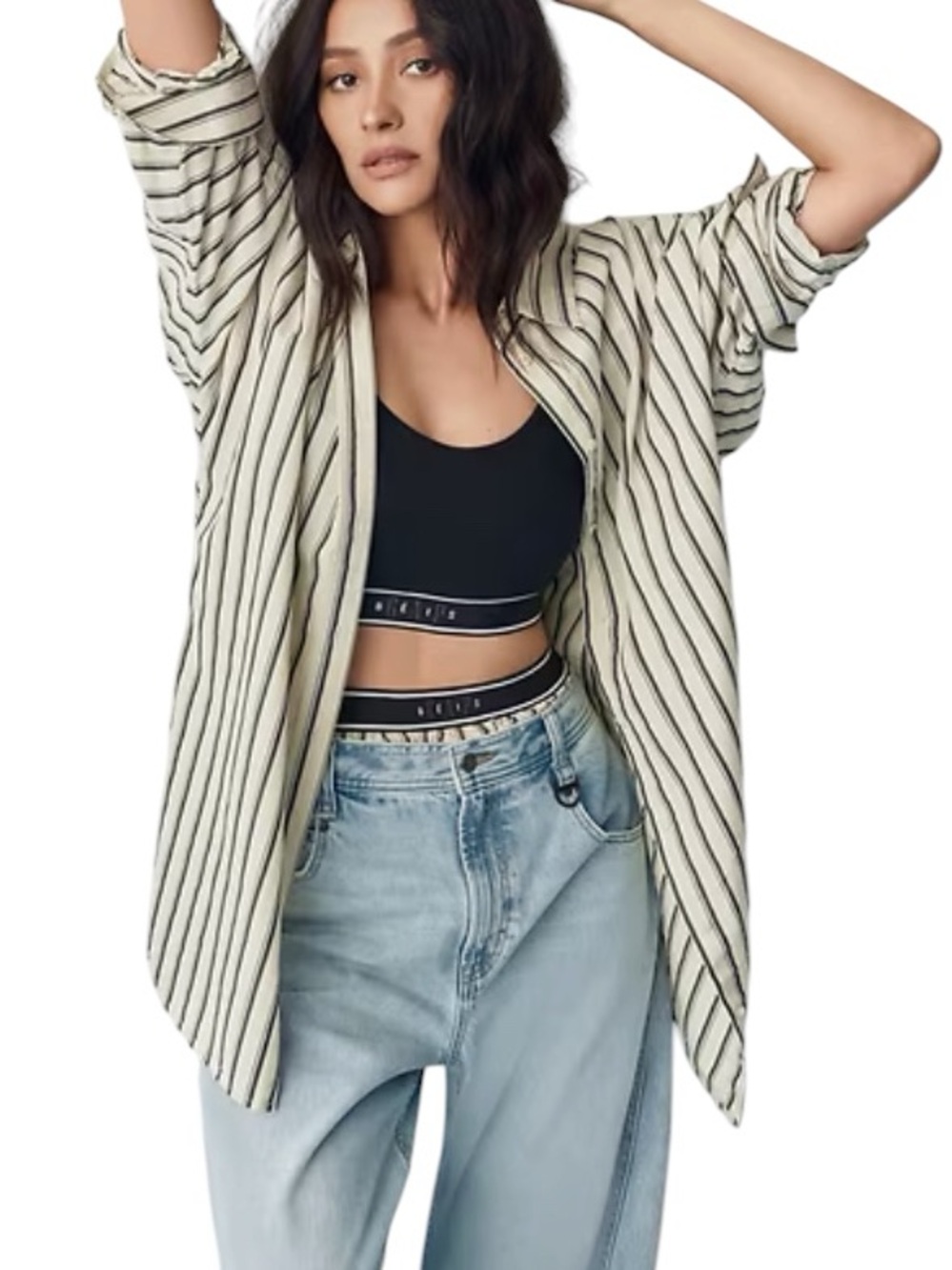Beis X Gap Poplin Dolman Sleeve Big Shirt - Picture 15 of 16